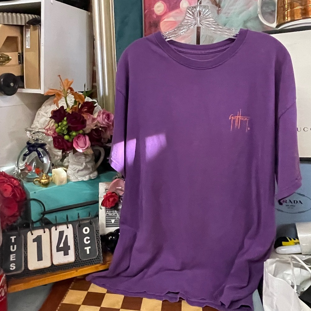 Clemson Tigers NCAA Graphic T Shirt Mens XL Purple Guy Harvey Football Y2K Art